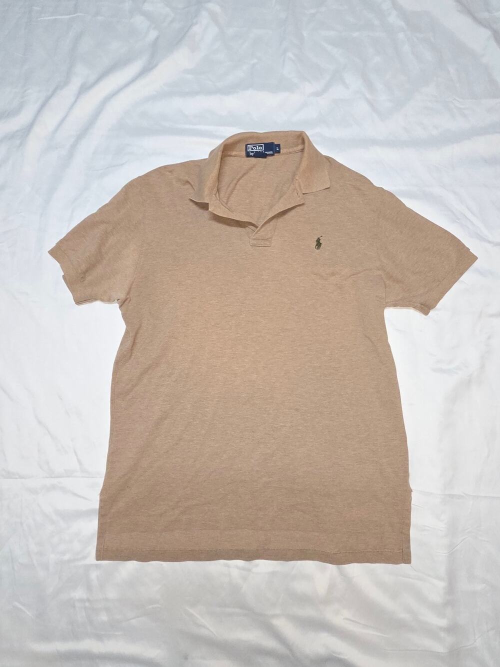 Polo by Ralph Lauren Men's Beige/Tan Short Sleeve Polo